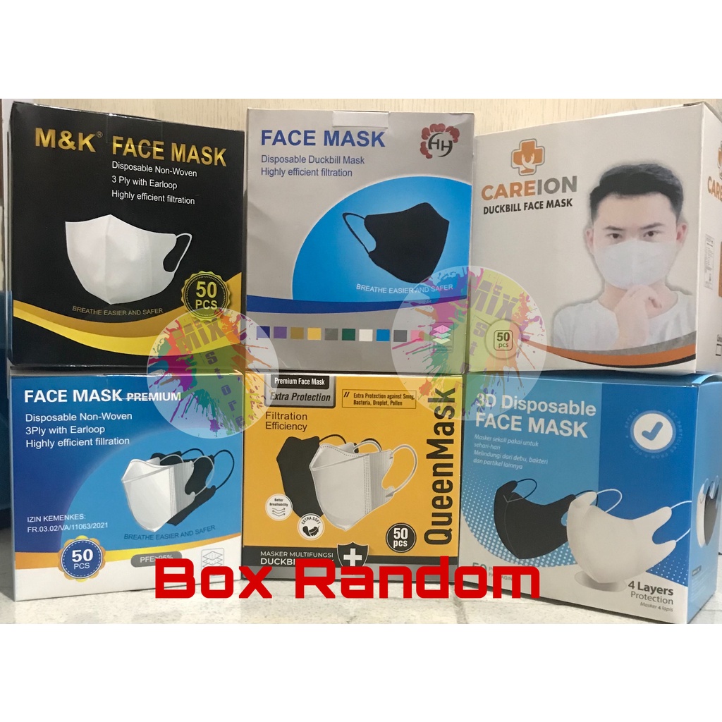 MASKER DUCKBILL FACE MASK 3ply 4ply PREMIUM MASK