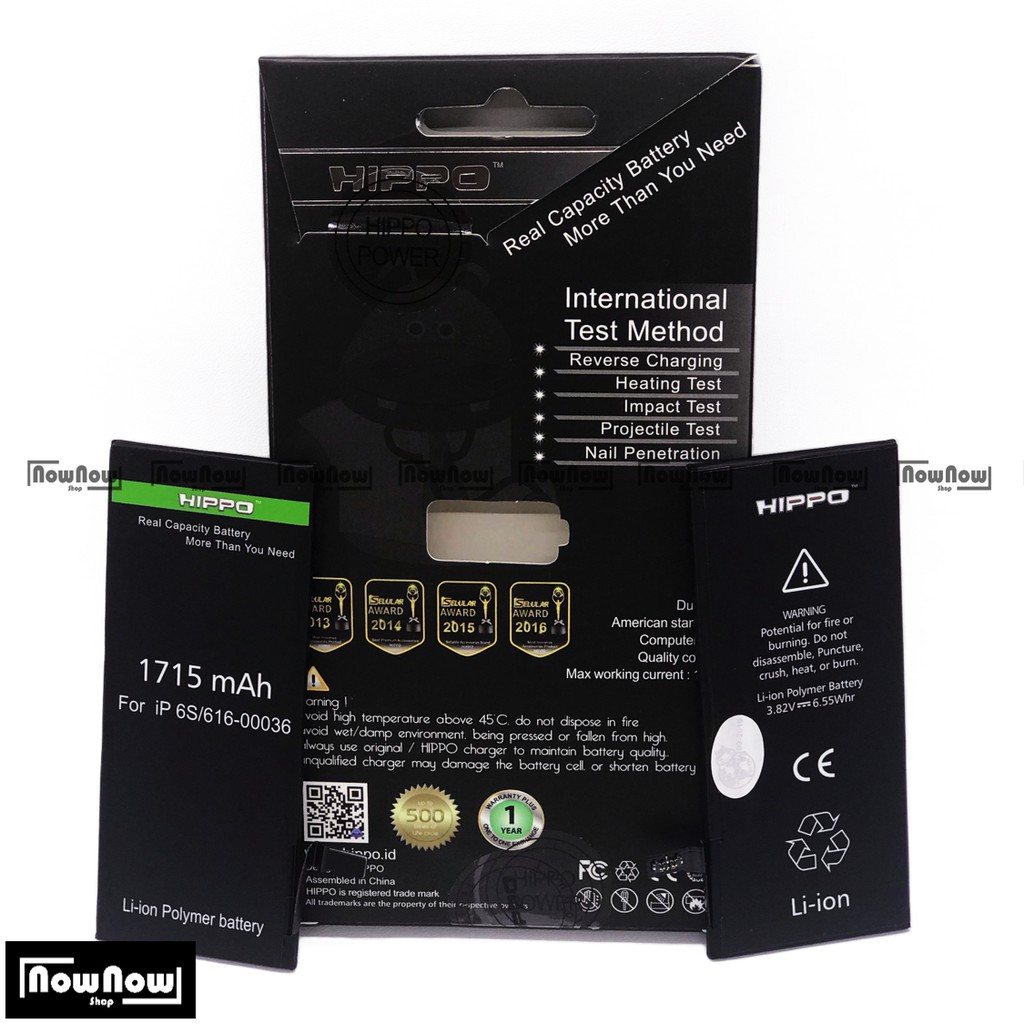 Baterai Hippo 6S A1633 A1688 A1691 A1700 Original Batre Batrai Battery HP Garansi Resmi 1810 mAh