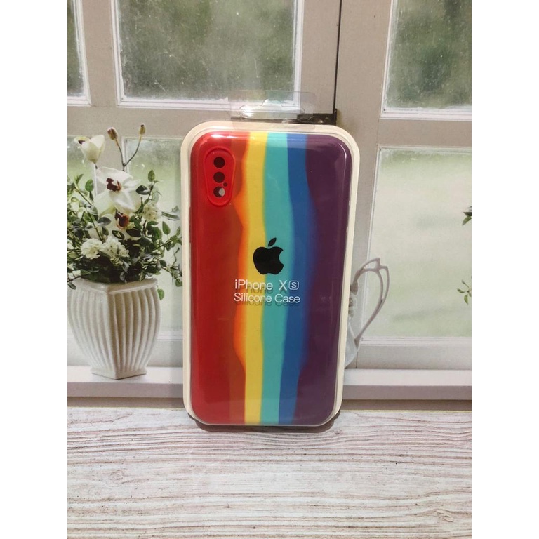 APPLE IPHONE X/XS SILIKON CASE NEW RAINBOW COVER