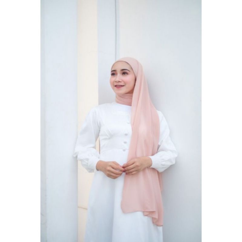 PASHMINA + INNER KARET 2IN1 / PASHMINA CIPUT / CERUTY BABYDOLL BY DESMONDA |Fashion