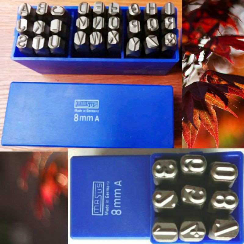 Ketok Huruf + Ketok Angka 8 Mm Huruf ketok Angka ketok MASUS Germany A - Z + 0 - 9 Stump punch Tool