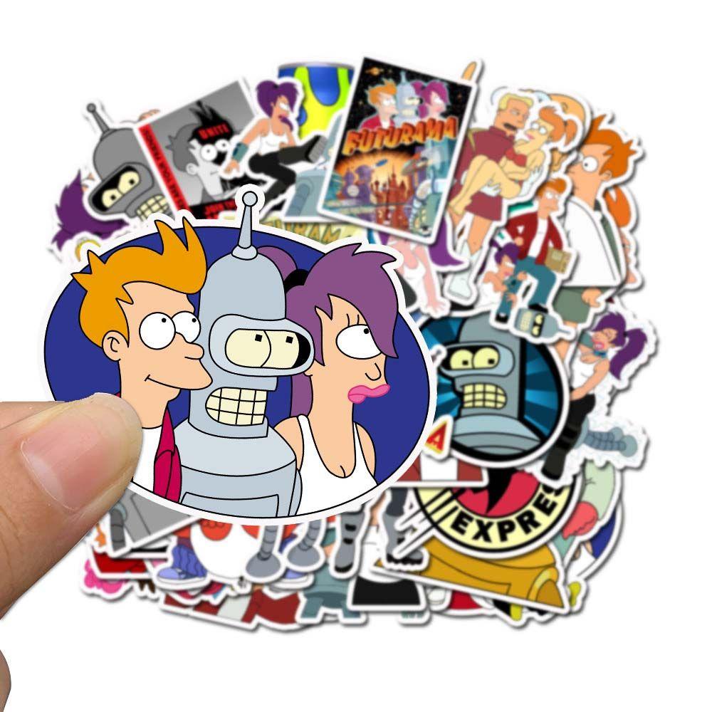 Lanfy Terbang a Futurama Anime Decals Anak Hadiah PVC Scrapbooking Gitar Koper Graffiti Stiker Alat Tulis Stiker Untuk Laptop Bagasi Anime Stiker