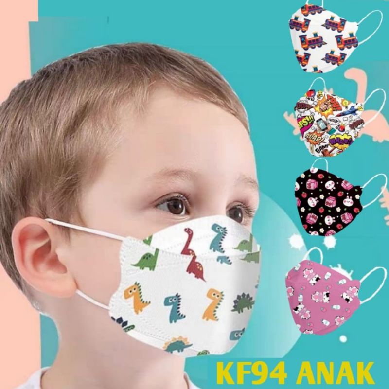 MASKER ANAK 3 Ply ISI 10pcs DINO n MICKY