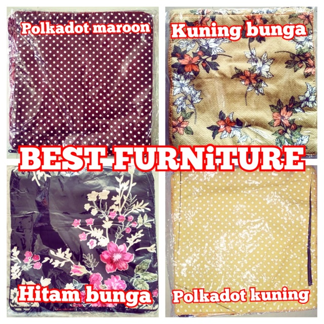 Best Sarung Bantal Sofa 1 Set isi 5pcs dan 1bh Taplak Meja - Random