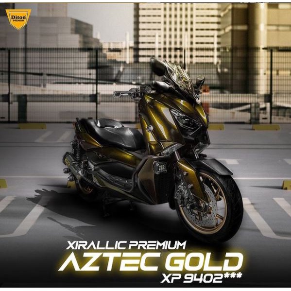 Pilox Diton Premium Xirallic Aztec Gold XP9402 XP 9402 400ml Warna Emas Siralik Astek Gold Sepeda Motor Mobil Velg Mesin Bodi