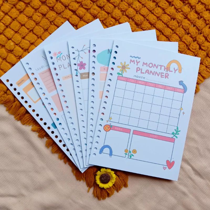 

MONTHLY PLANNER AESTHETIC UKURAN A5