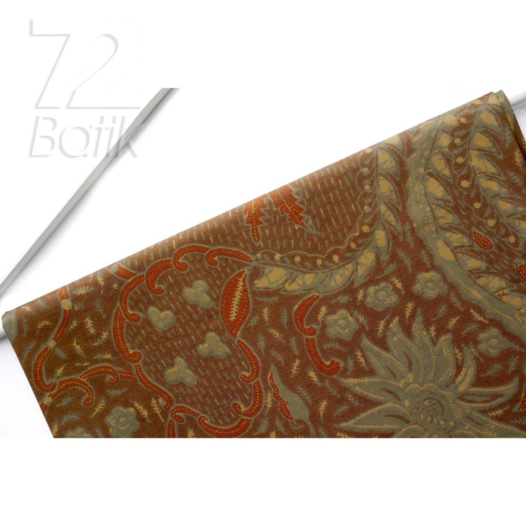 KAIN BATIK KATUN Premium Motif Kembang Warna Hijau Gelap Warna Alam 722179 Cap 72 Jarik Jarit Samping Kebat Panjang Batik Katun Modern Premium Bahan Seragam Batik Pernikahan Kantor Keluarga Murah Kamen Jadi Batik Bali Lembaran