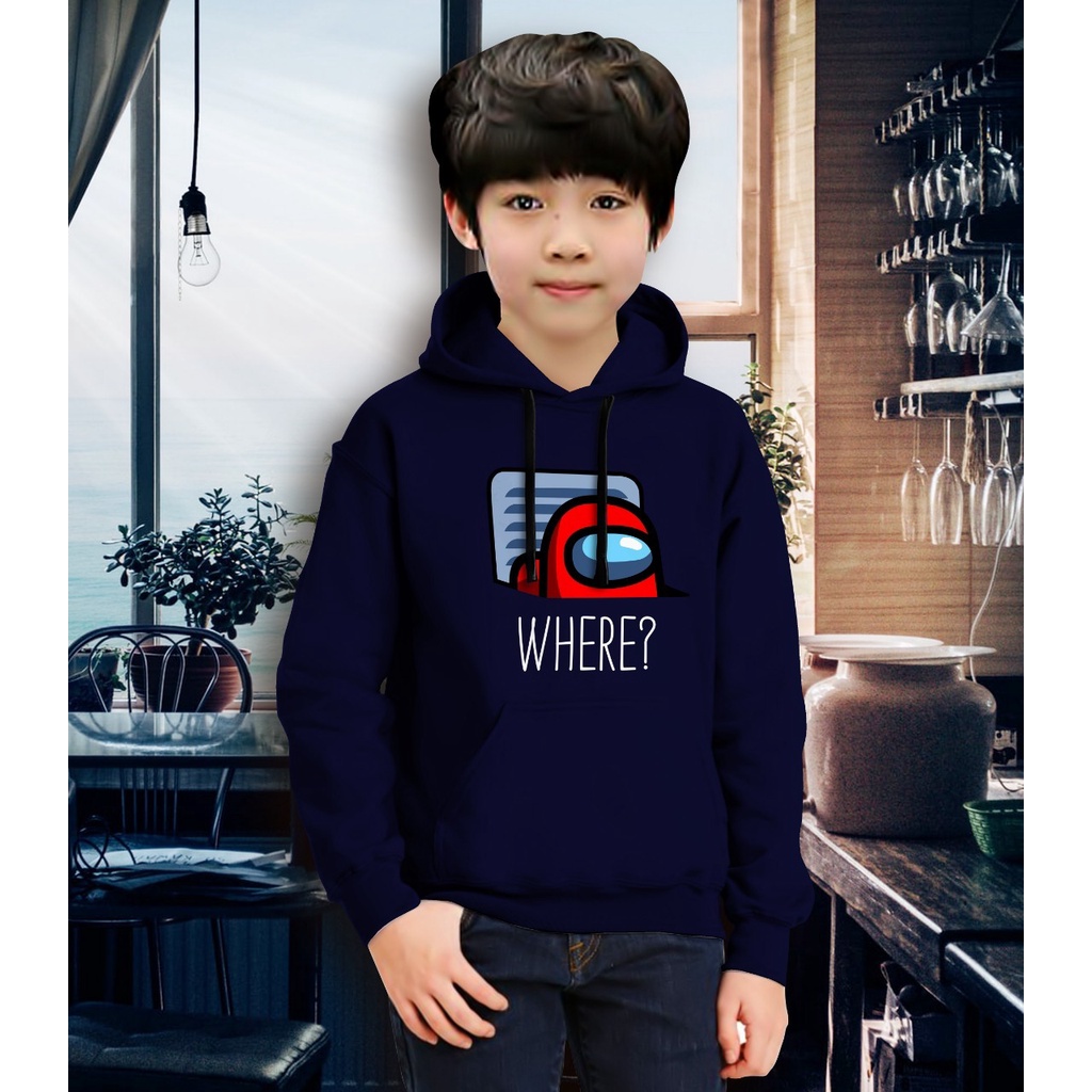 Jaket Anak Laki Laki/Jaket Anak Terbaru/Hoodie Anak Anong Where  Gaming Bahan Fleece Tebal 4-11 TAHUN