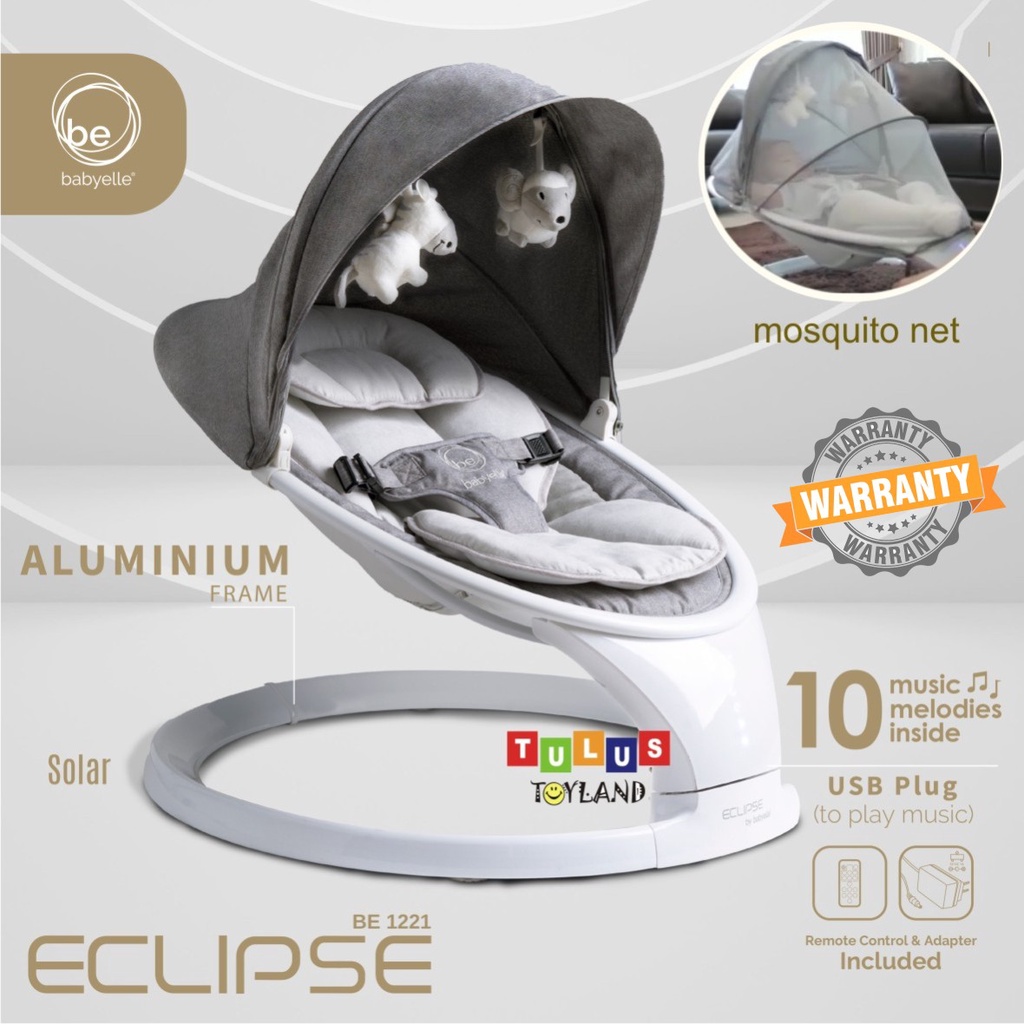 Ayunan elektrik bayi Babyelle ECLIPSE Automatic Baby Elle Swing Chair kursi bouncer otomatis eclips