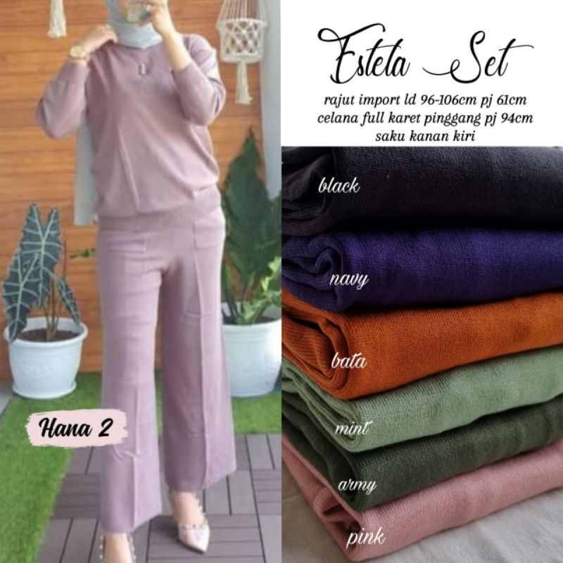 BAJU SETELAN WANITA REMAJA DEWASA MODERN TERBARU MURAH MODERN / SETELAN RAJUT WANITA / SET REMAJA AT