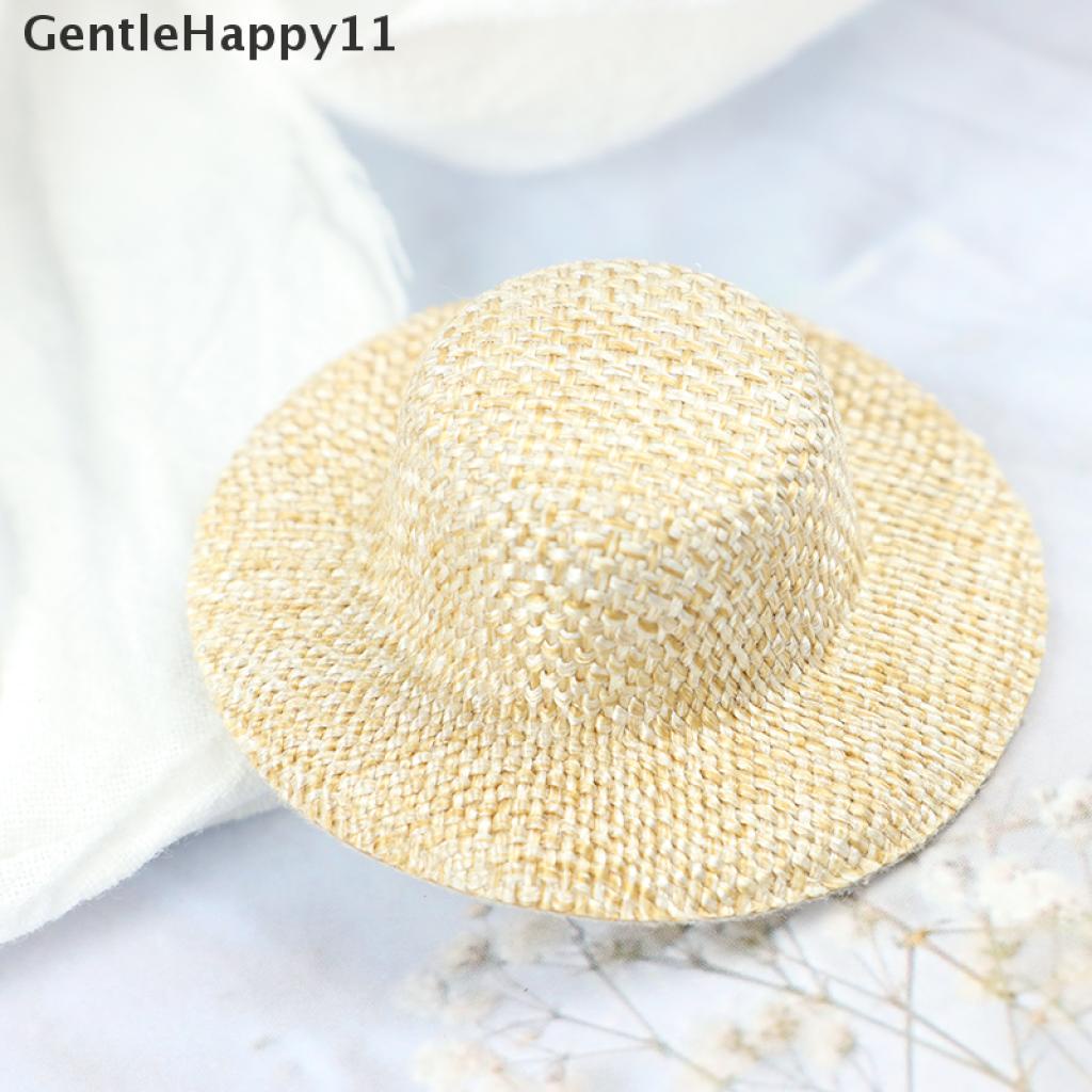 Gentlehappy 2Pcs Miniatur Topi Jerami Untuk Aksesoris Rumah Boneka