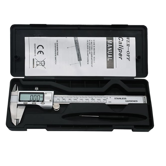 Jangka Sorong Digital LCD Caliper Micrometer 15CM / Caliper digital / Jangka sorong / Sigmat digital / 6-Inch 150mm Stainless Steel Electronic Digital Vernier Caliper Metal Micrometer Measuring