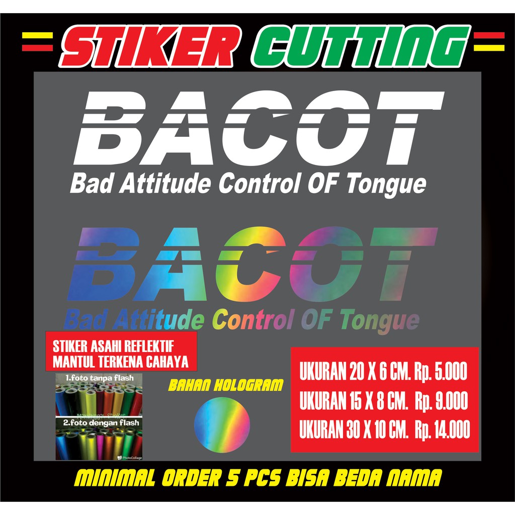 

STIKER CUTTING BACOT