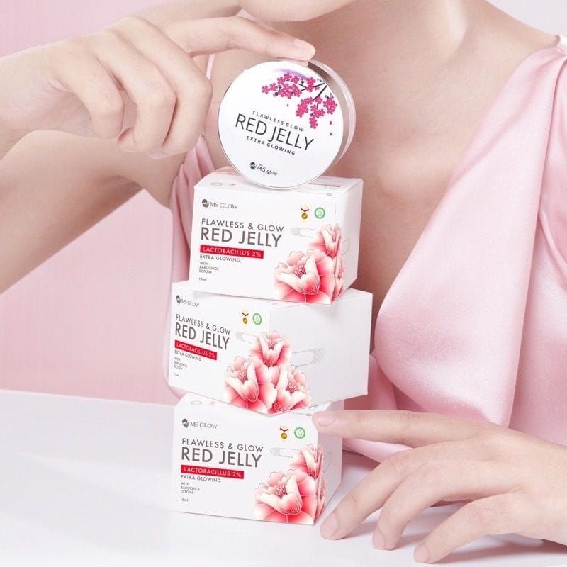 [kemasan baru][NEW] RED JELLY MS GLOW ORIGINAL 100% / ms glow red jelly flawless baru / red jelly or