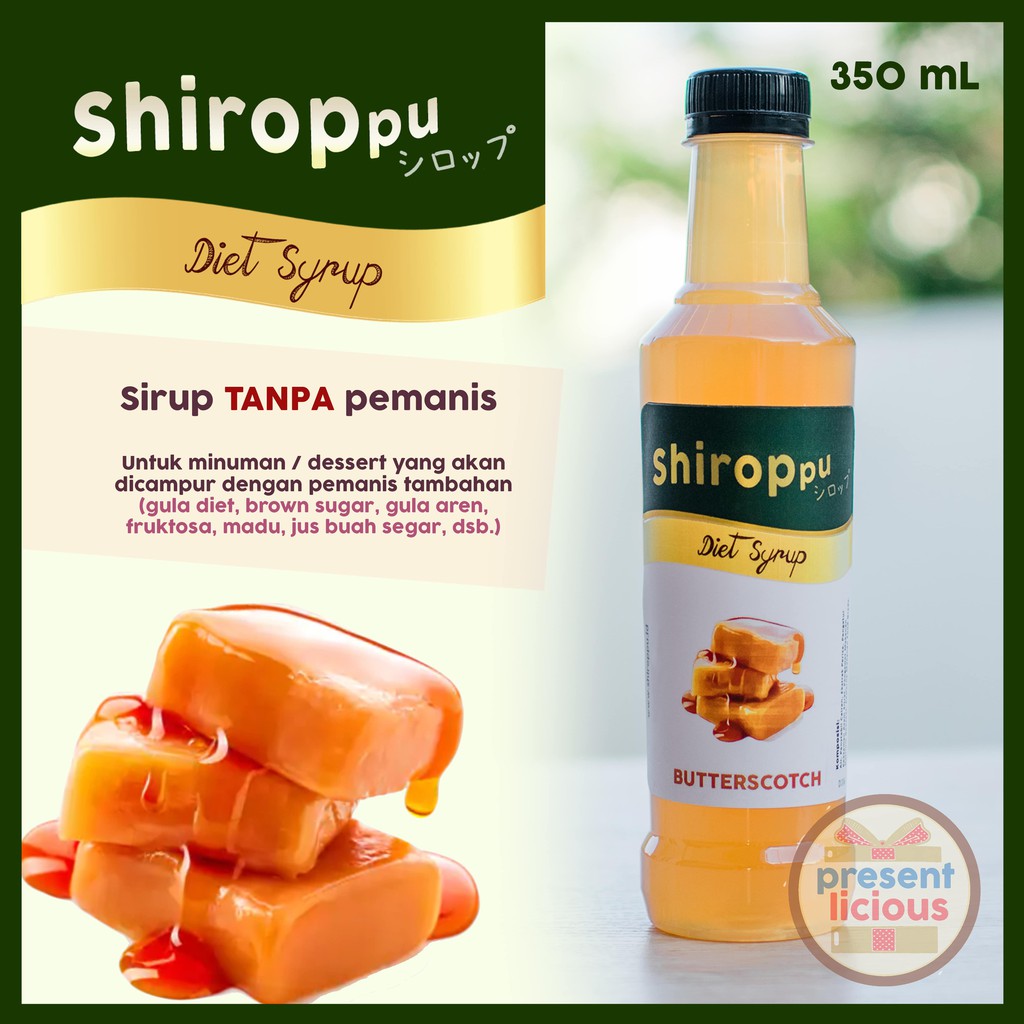 

Butterscotch | Shiroppu Diet Syrup 350 mL | Sirup Rasa Butterscotch