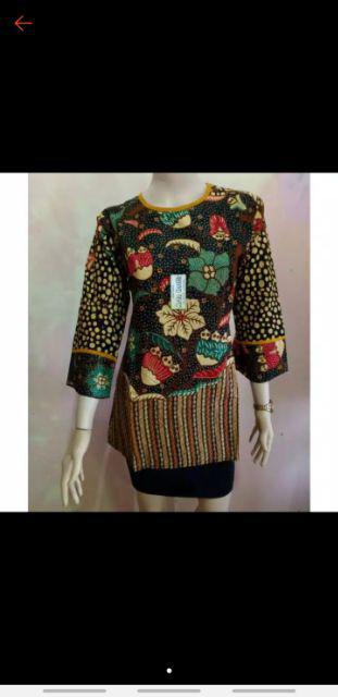 Tunik Seno Monokrom L Arta Batik L Batik Wanita L Seragam Batik