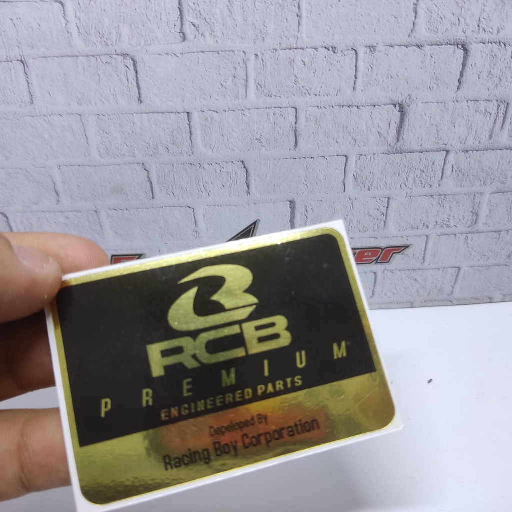 stiker Racing Boy sticker RCB GOLD premium