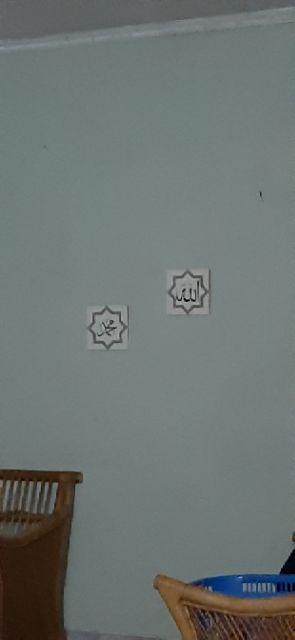 Hiasan Dinding Poster Kayu 1 Set Lafaz Allah Muhammad Dekorasi Rumah 2020cm