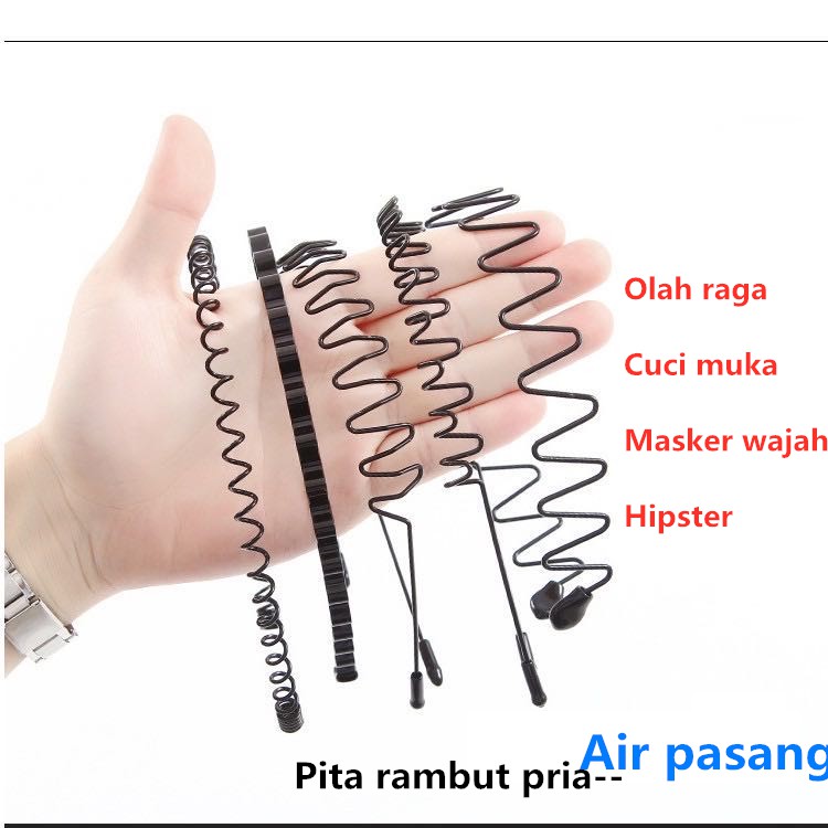 Bando Olahraga Siluman Hitam Netral Korea hipster Cowok Cewek Keren Tutup Kepala