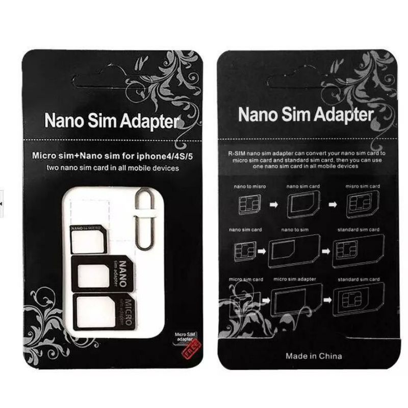 Adapter Sim Card/ Adapter Kartu Sim Nano Micro/ Adapter 4in1 Conver