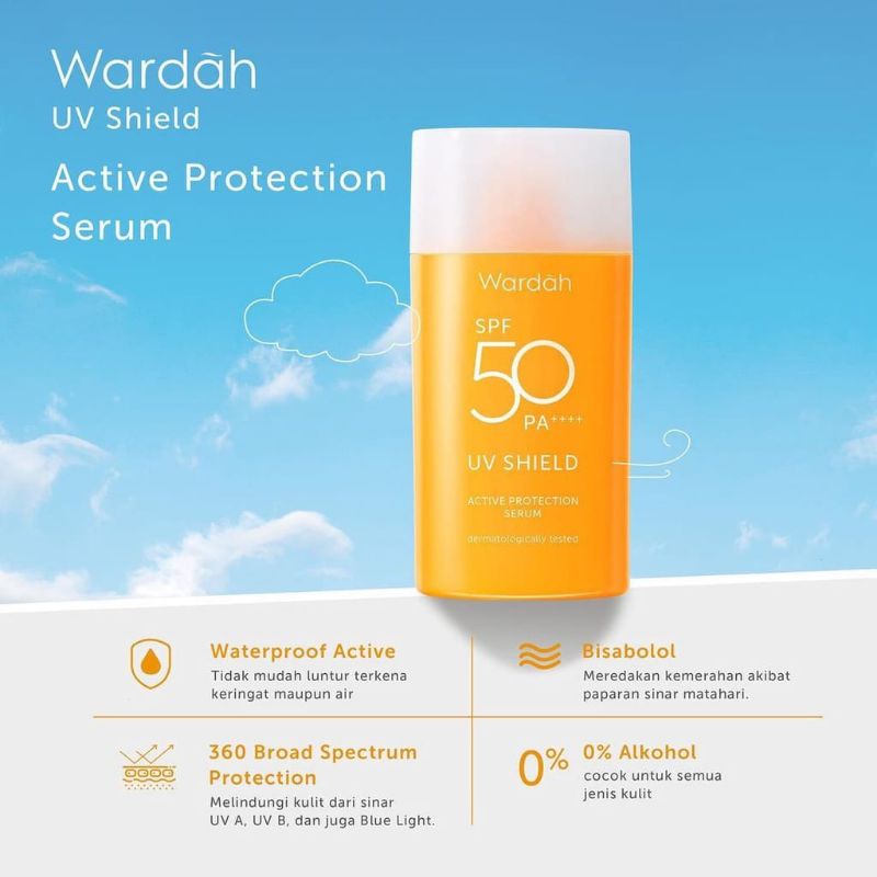 WARDAH UV Shield | Active Protection Serum | Light Matte Sun Stick SunStick | SPF 30 50 PA++++ SunScreen