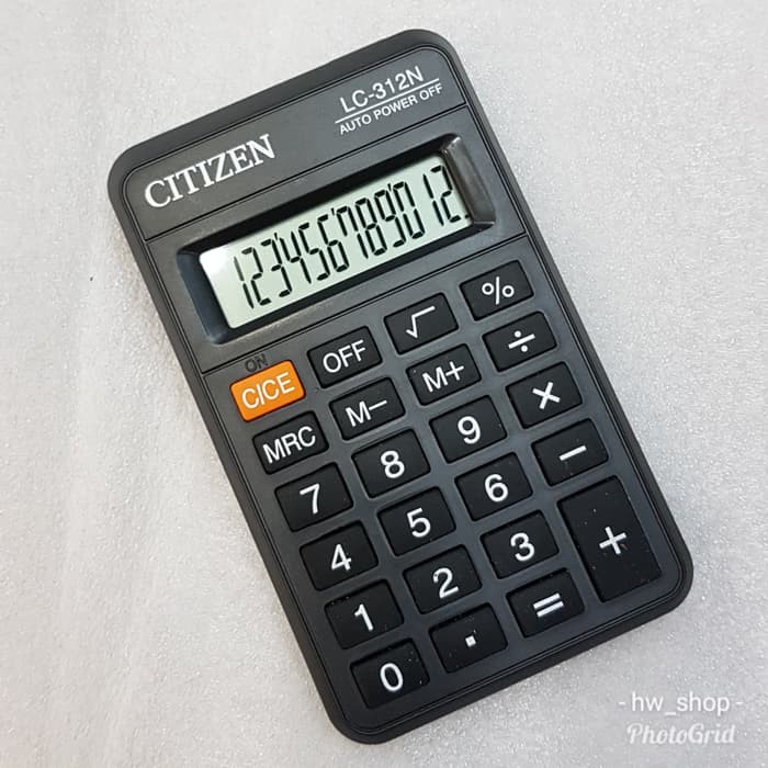 

Citizen LC-312N Calculator 12 Digit pocket Kalkulator mini untuk di saku pocket Kalkulator Citizen LC 312 / Kalkulator Kecil 12 Digit