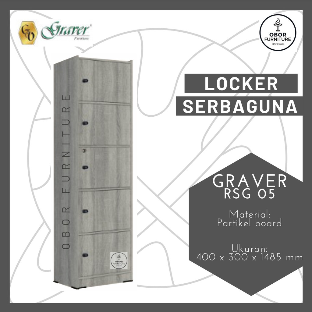Rak Buku Locker 5 susun RSG 05 Graver