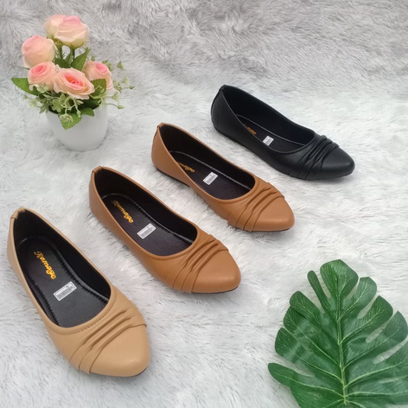 SEPATU FLAT SHOES WANITA SOL KARET H07 37/44