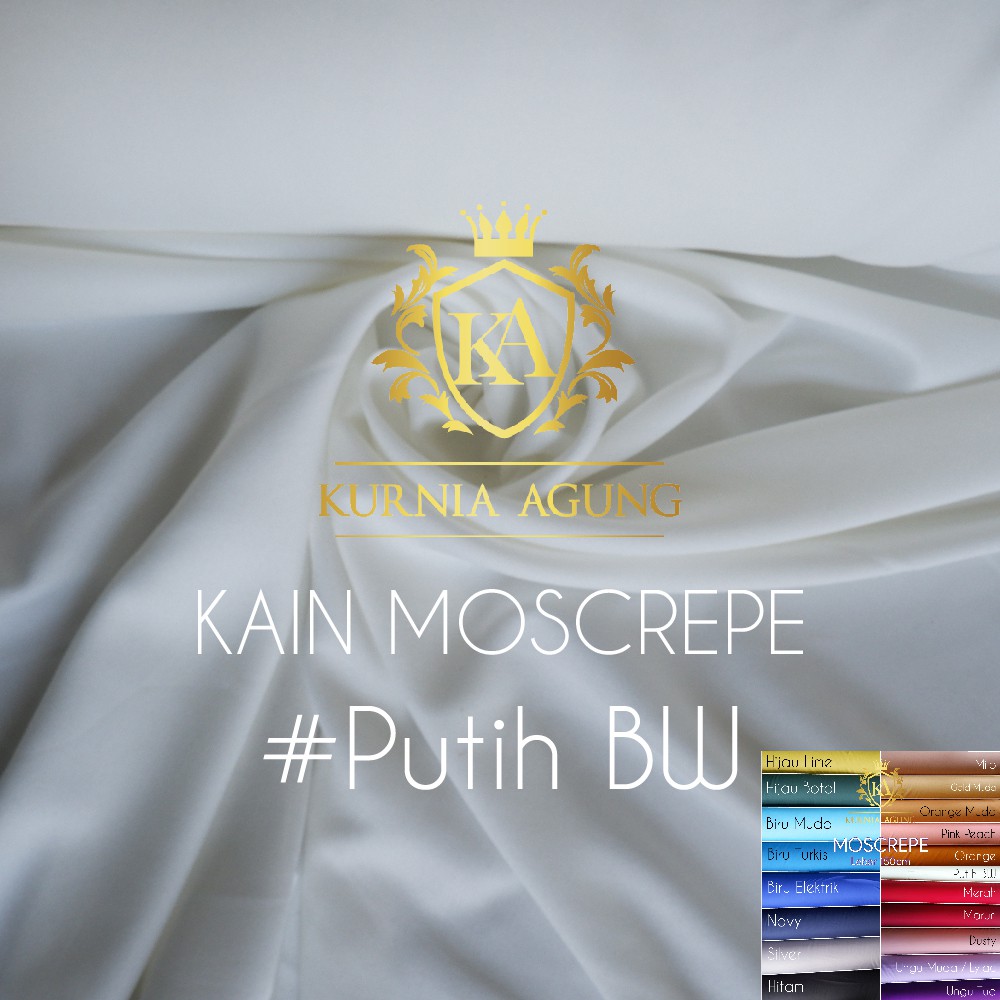 Kain Moscrepe bahan Moscrepe per 0.5 Meter dan perMeter Bahan Adem Gamis Kurnia Agung