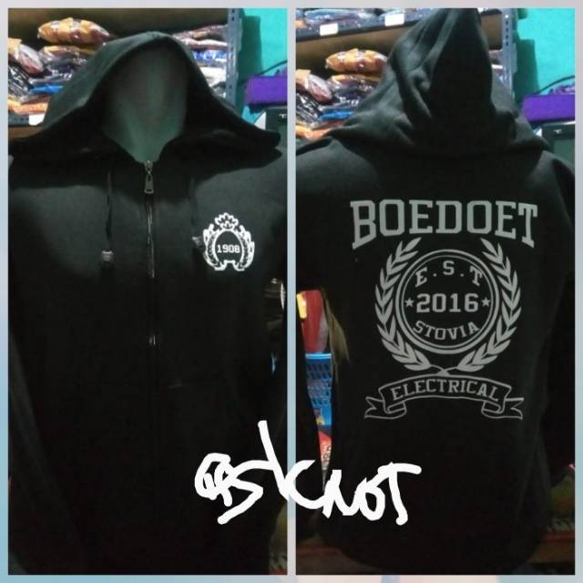 Hoodie jaket switer alumni stm boedoet murah hitam