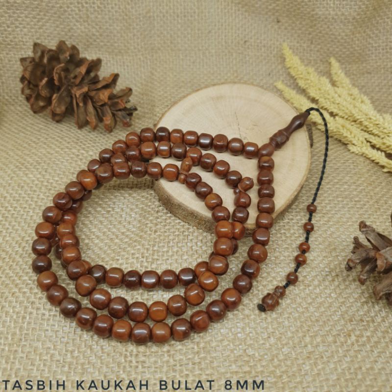 Tasbih kaukah bulat 8mm polos