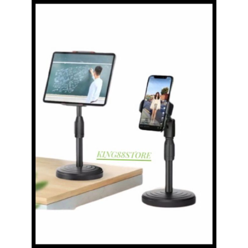 STAND HOLDER MEJA BLACK MULTIFUNGSI FOR HANDPHONE AND TABLET