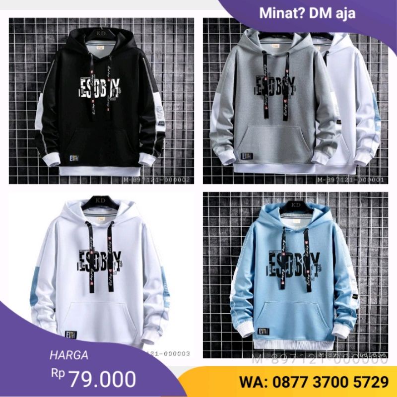 SWITER PRIA HOODIE ESOBOY MODEL TERBARU 2022 KEREN NYAMAN MURAH
