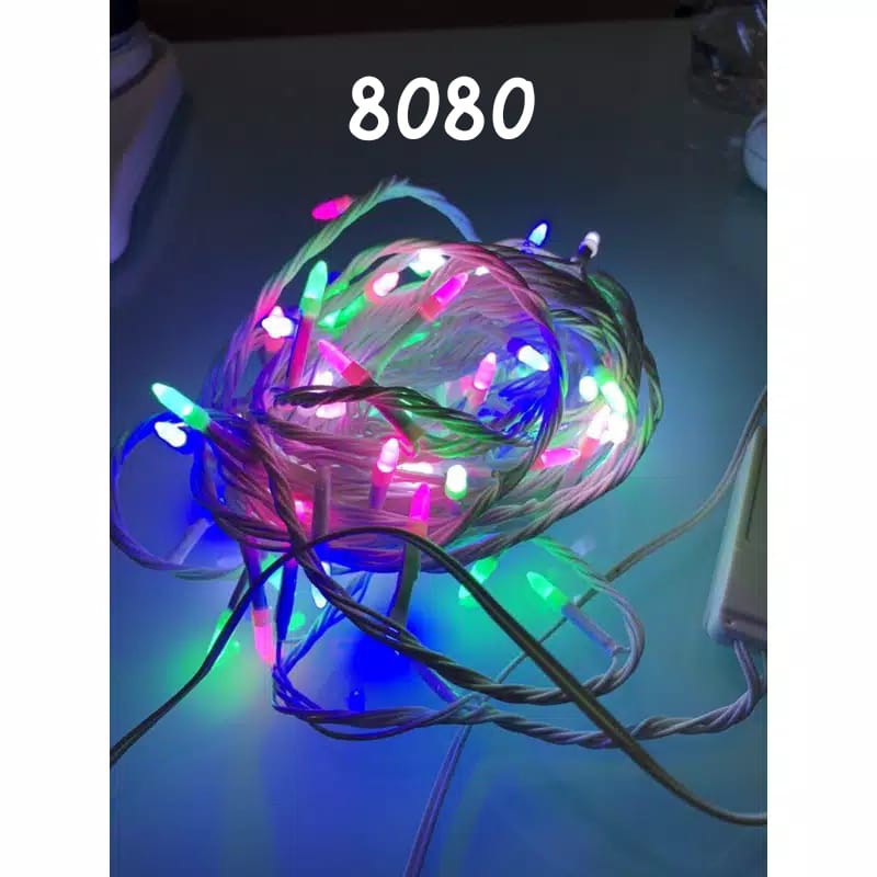 Lampu Hias 10 Meter 100 LED Kabel Hitam Bervarian / Lampu TUMBLR