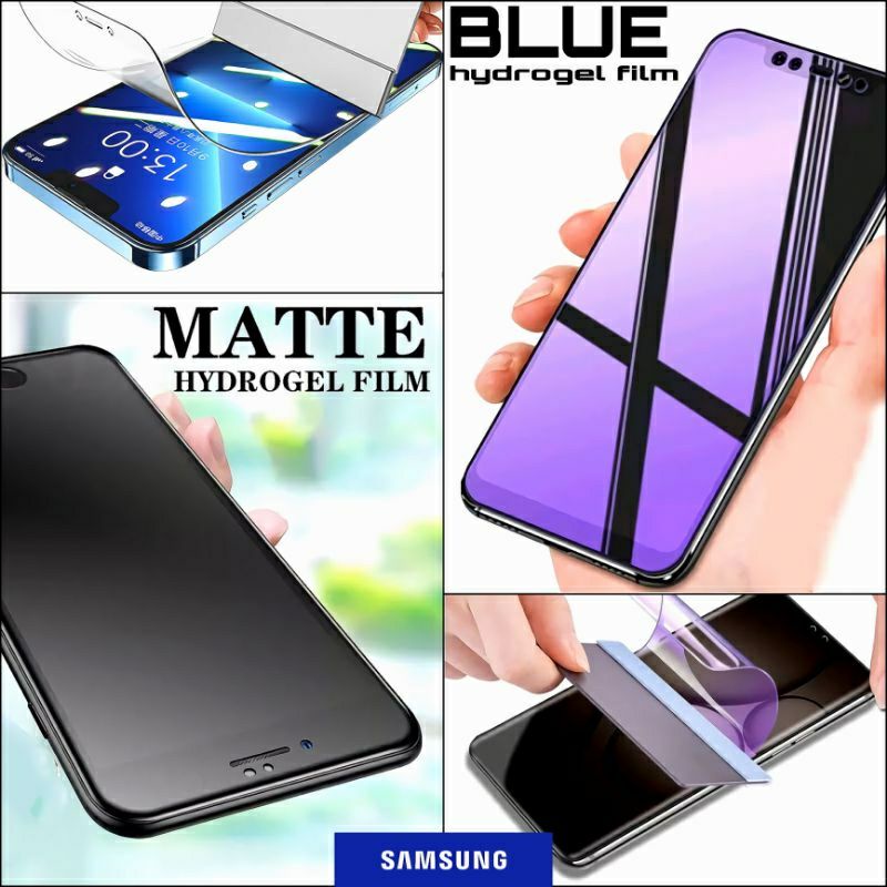 HYDROGEL SCREEN PROTECTOR BLUE LIGHT DAN MATTE SAMSUNG S22 ULTRA NOTE 5 NOTE 7 NOTE 8 NOTE 9 NOTE 10 NOTE 10 PRO NOTE 10+ NOTE 20 NOTE 20 ULTRA S10 LITE ZFLIP 3 ZFLIP ZFOLD 3 S21 FE 5G S22+ S22 PRO S22 5G M23 z fold 4 flip 4 a04e a04s a23 5G