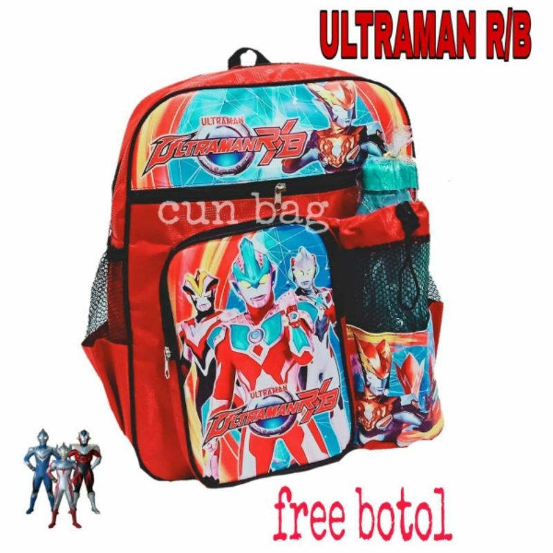 Tas ransel anak karakter tayo batman spiderman free botol minuman tas anak laki laki