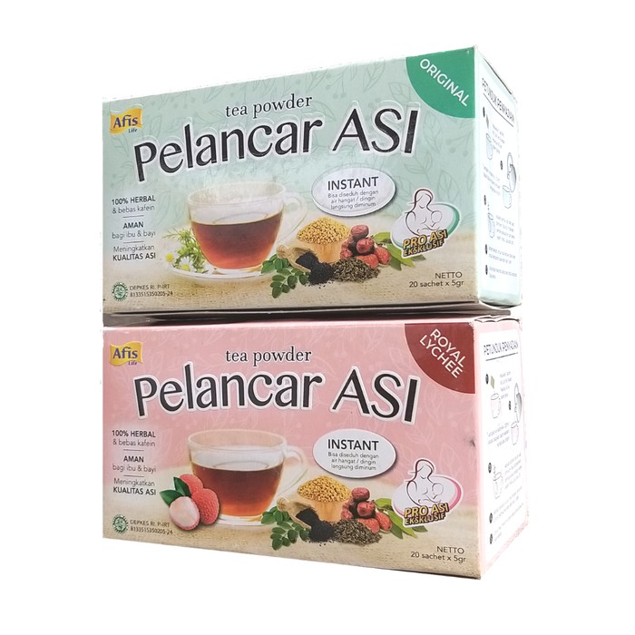 Afis Life Teh Tea Powder Booster Pelancar ASI Isi 20 Sachet