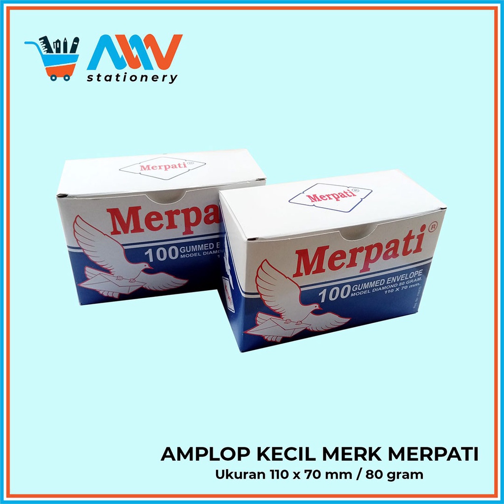 

Amplop Kecil Merk Merpati Ukuran 110x70mm isi 100 pcs