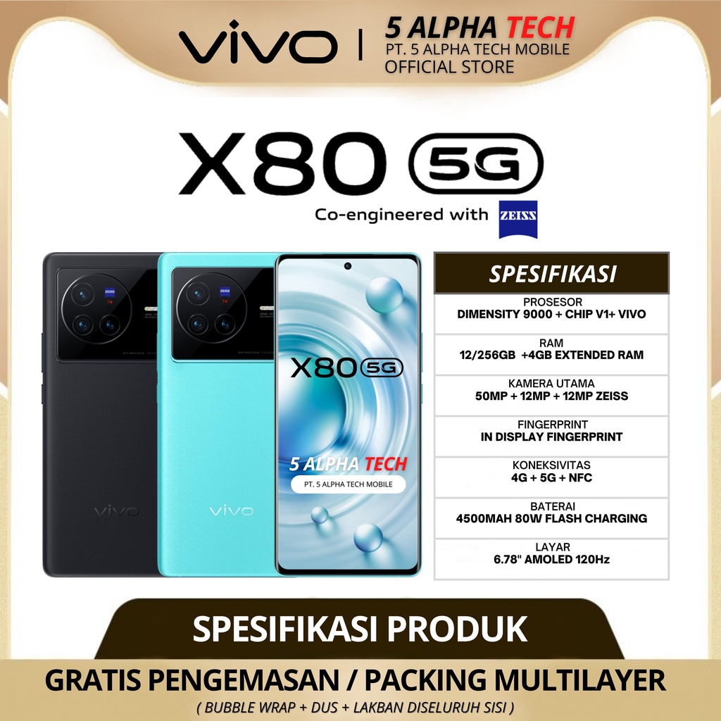 VIVO X80 PRO | X80 5G 12/256GB X80PRO GARANSI RESMI VIVO