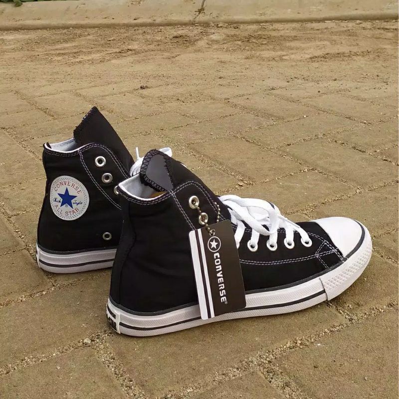 Sepatu Converse All Star Hitam Putih Tinggi 36-43 Sepatu Converse All Star 70s Boots Sepatu Sekolah