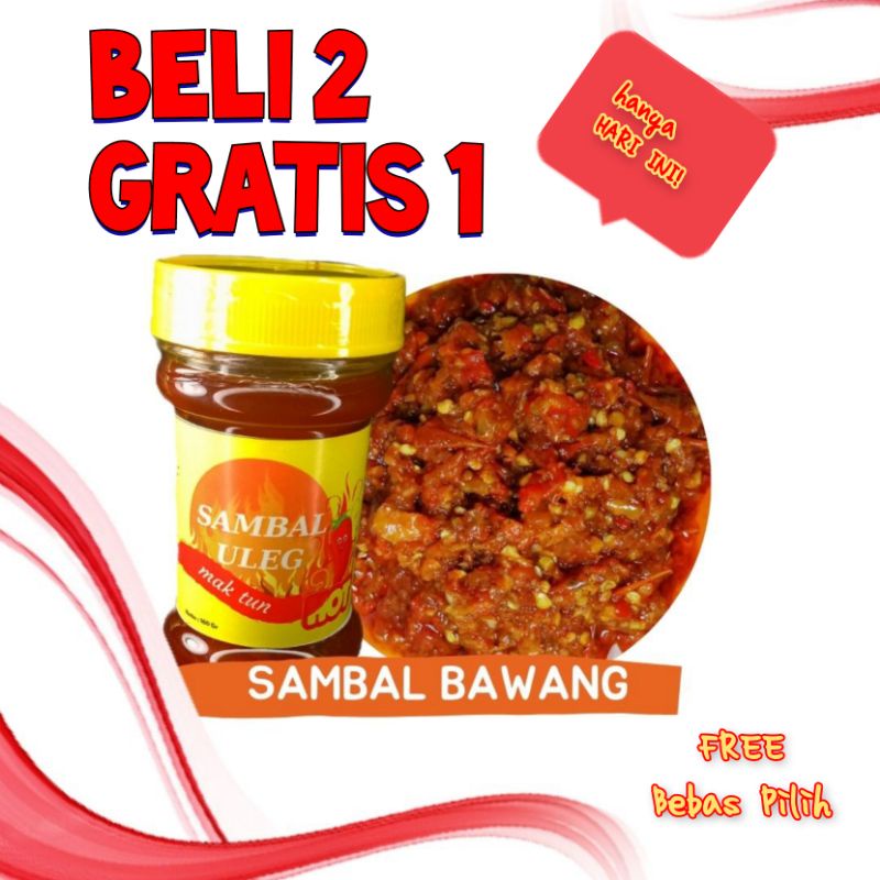 

[BELI 2 GRATIS 1] sambel bawang, sambel terasi, sambel ijo, sambal bawang, sambal terasi, sambal ijo
