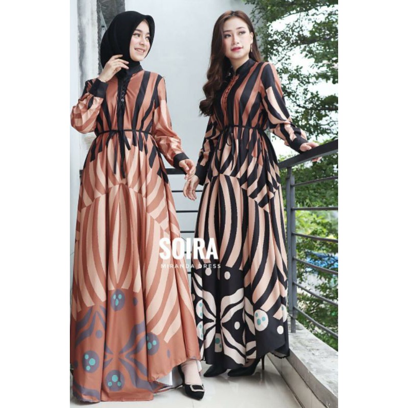 Dress bangkok miranda original soira premium || gamis bangkok import