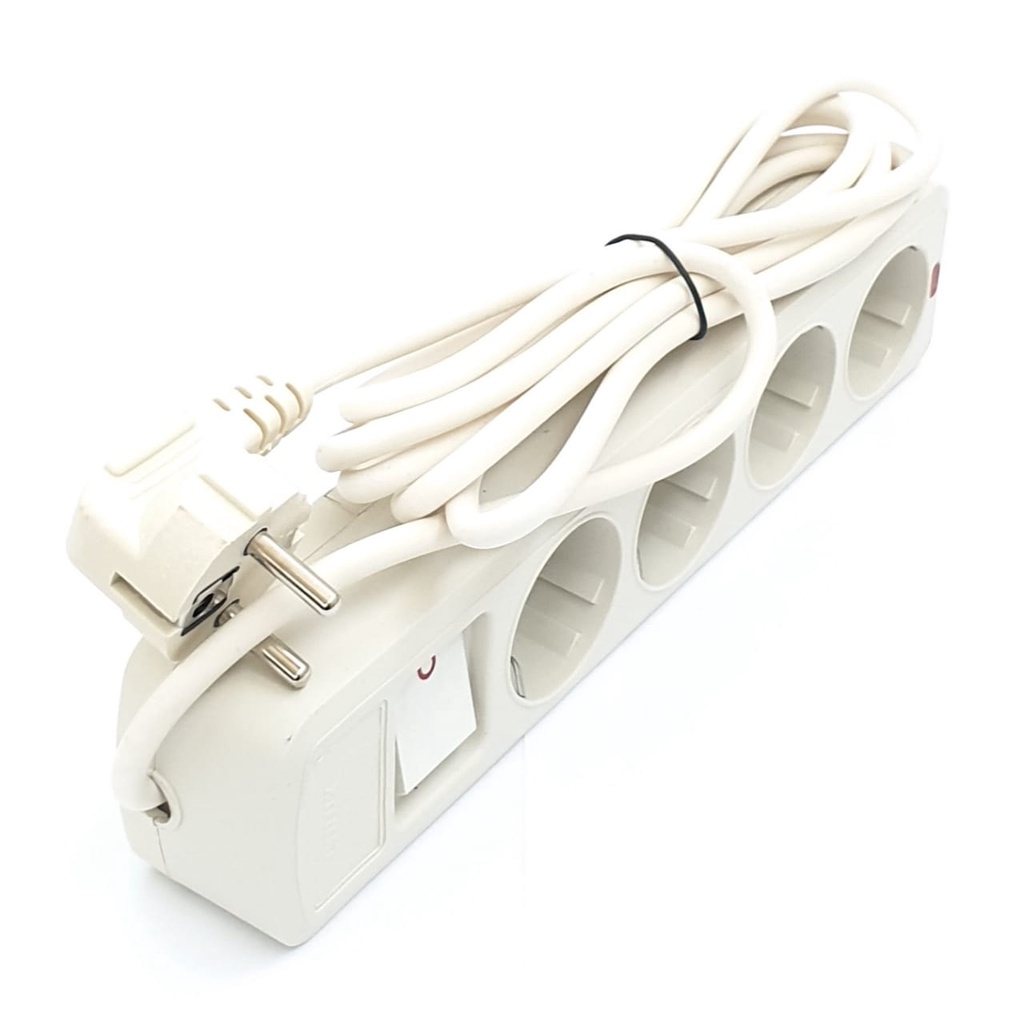 LX-894 3M 4L Linux MODEL PREMIUM Stop Kontak Arde Kabel Switch 3 Meter 4 Lubang / Colokan Listrik