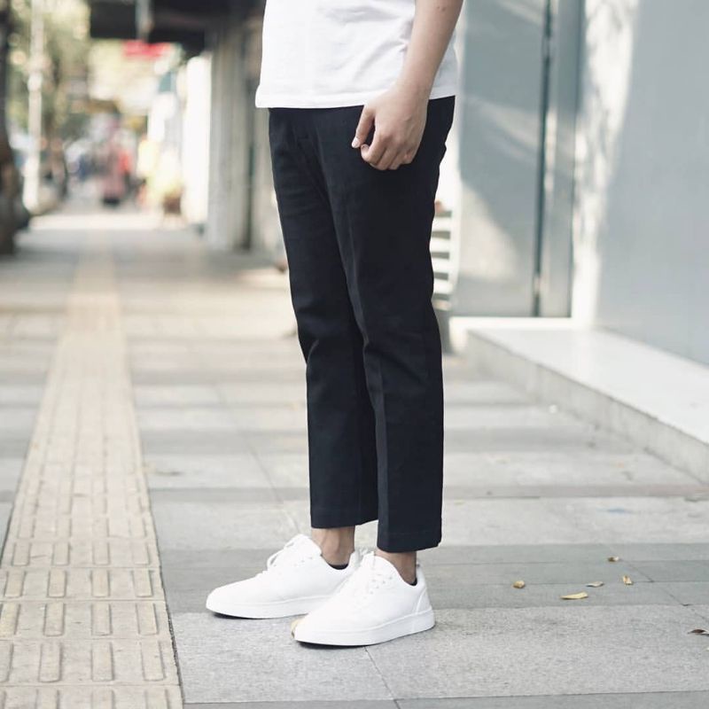 Celana Panjang Chinos Ankle Pant Fashion Pria Korean Style Slimfit Keren