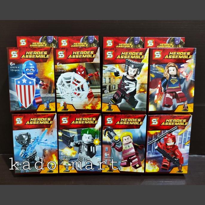 Mainan Lego Minifigure Superhero Marvel Avengers Civil War Set 8 Pcs