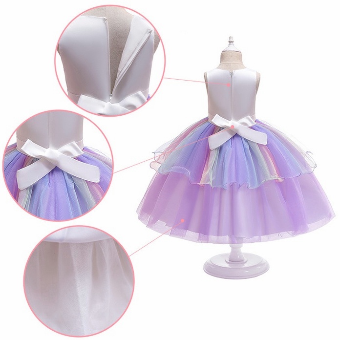 Unicorn Dress Anak Little Pony Premium Gaun Anak Perempuan Birthday Party Lembut Cute Princess dress