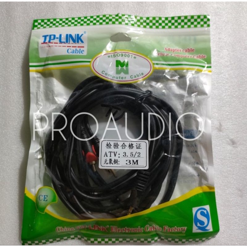 kabel Aux to 2 rca TP-Link 3 Meter Kualitas Terjamin