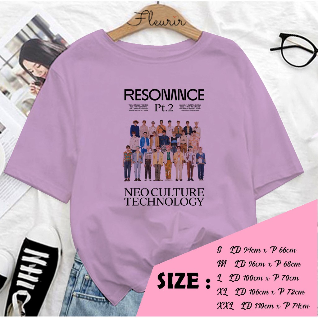 FLEURIR - NCT ALL RESONANCE PART 2 KAOS OVERSIZE KATUN KAOS WANITA DEWASA TUMBLR TEE UNISEX JUMBO