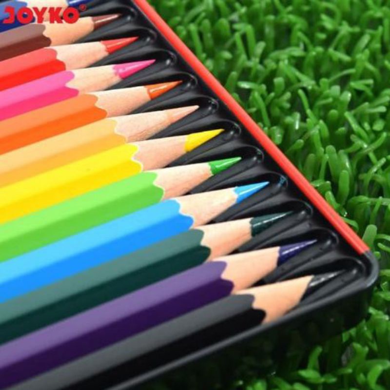 JOYKO PENSIL WARNA CP 12 TC / JOYKO12 WARNA CASE KOTAK COLOUR PENCILS COLOR CP-12TC KALENG SET MURAH