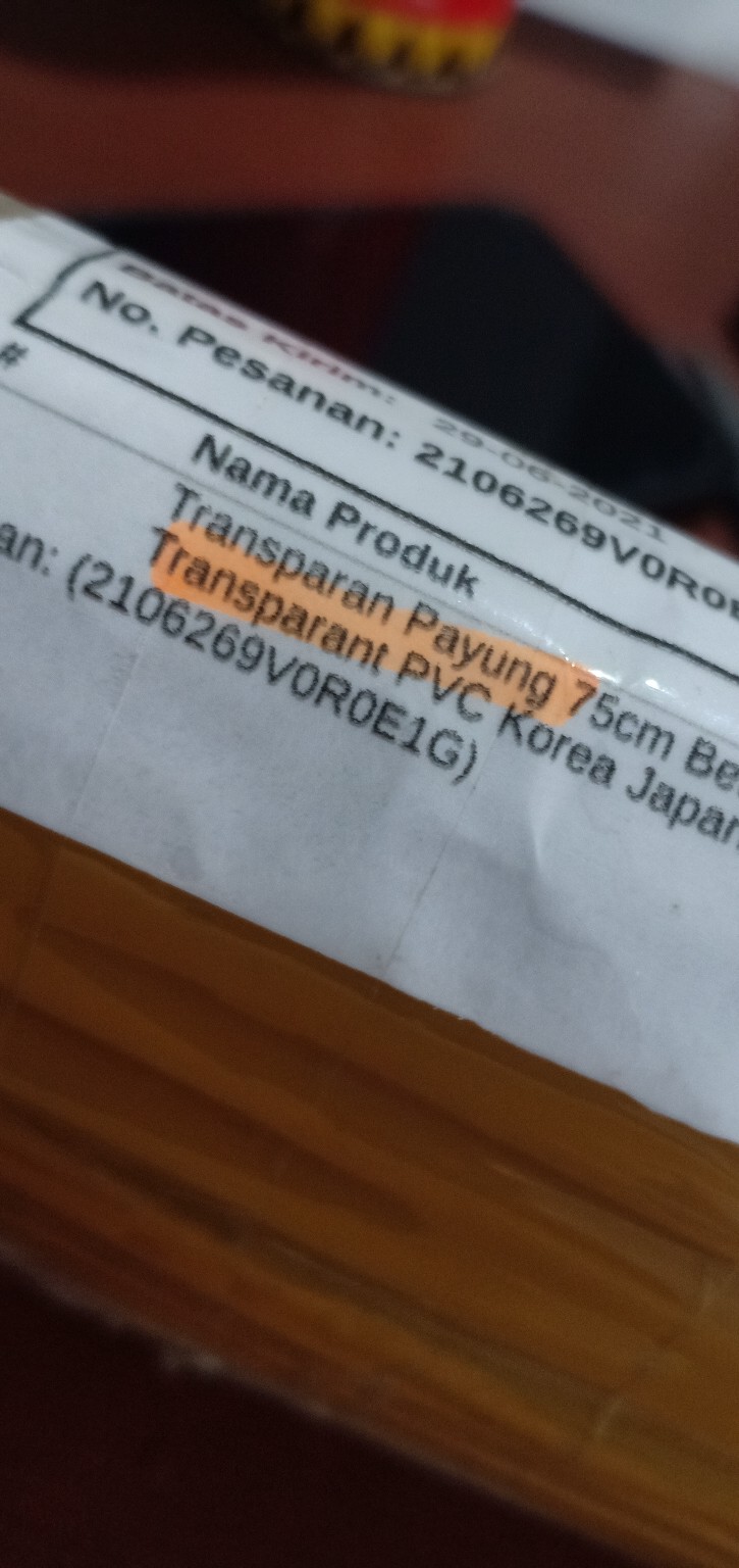 Transparan Payung 75cm Bening Transparant Pvc Korea Japan Style